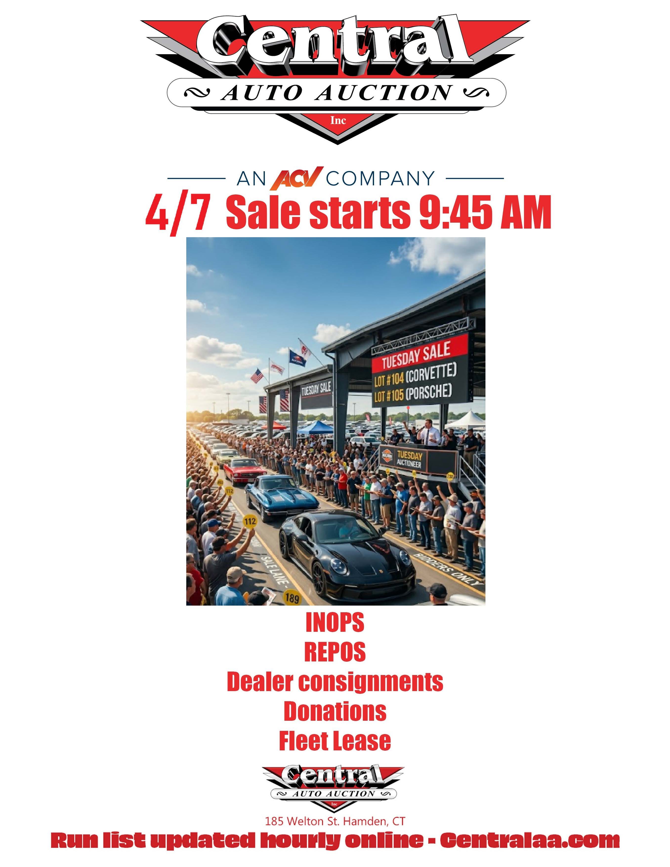 New at Central Auto Auction