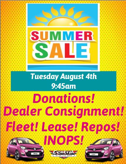New at Central Auto Auction