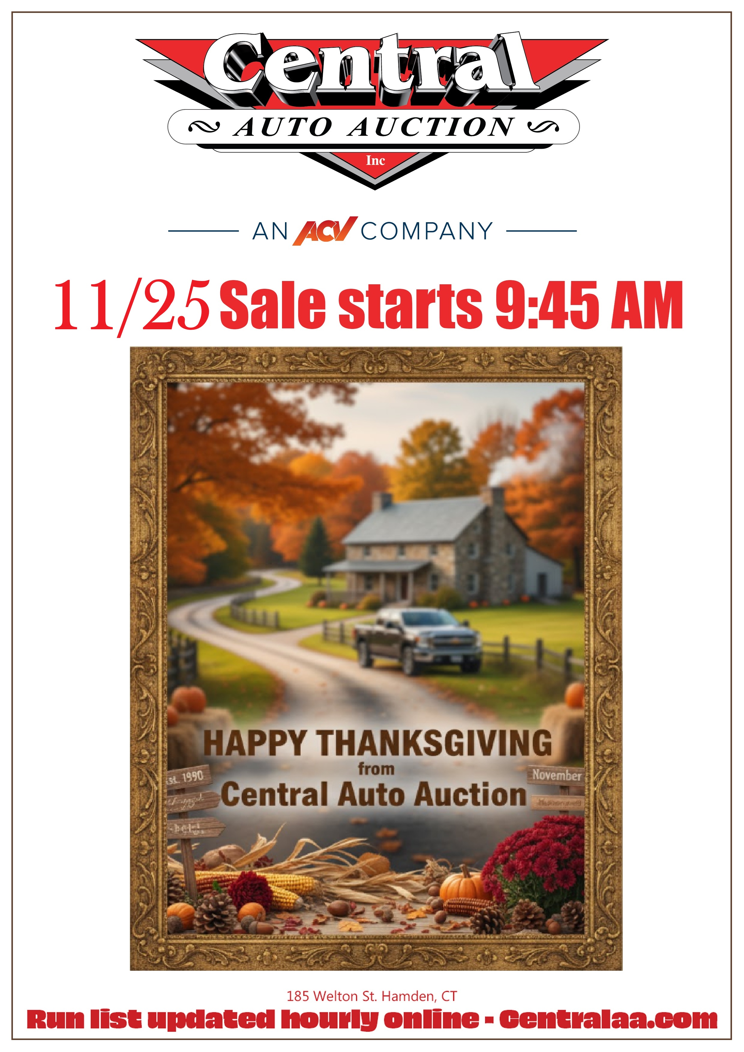 New at Central Auto Auction